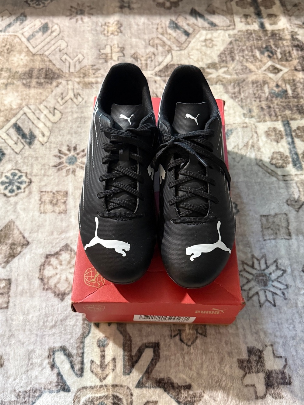 Puma Black Athletic Sneakers with White Logo